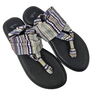 Sanuk Yoga Sling 2‎ Prints Sandals Women's 10 Lanai Blanket Multicolored 1016459